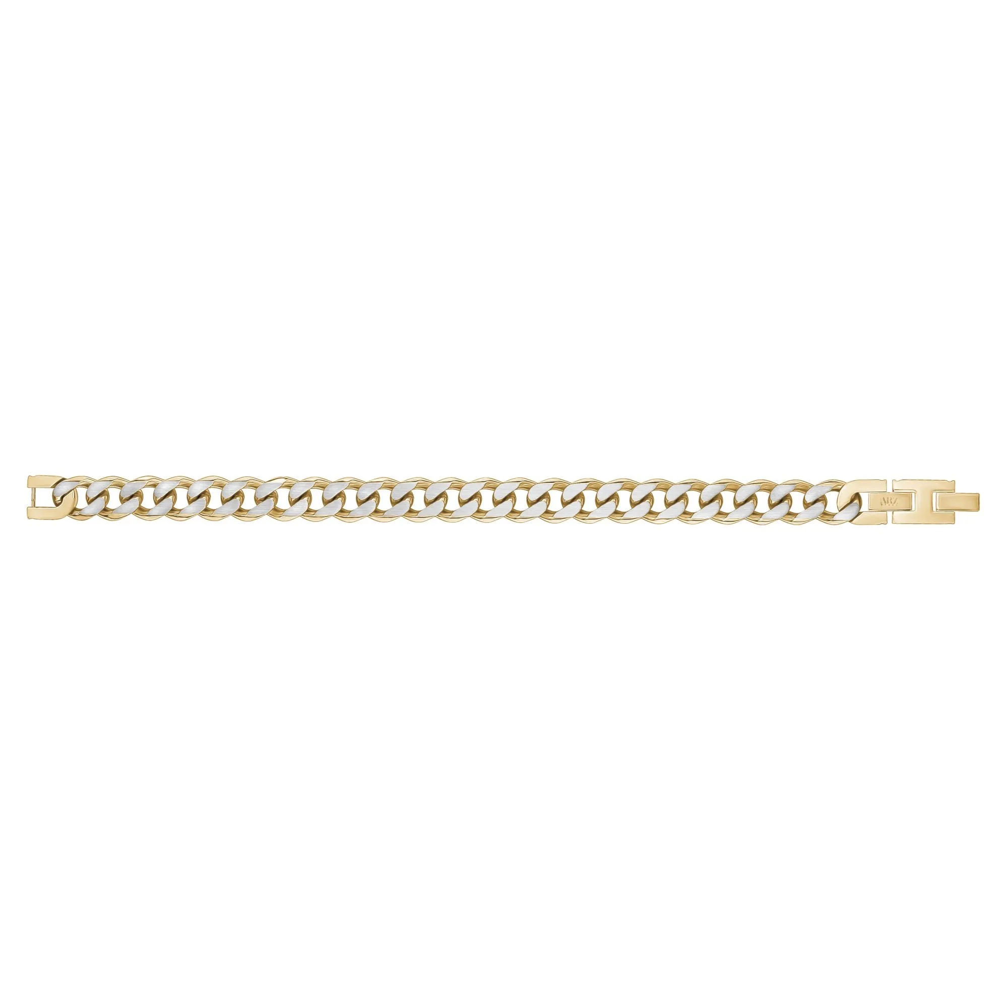 11mm Two Tone Cuban Link Bracelet