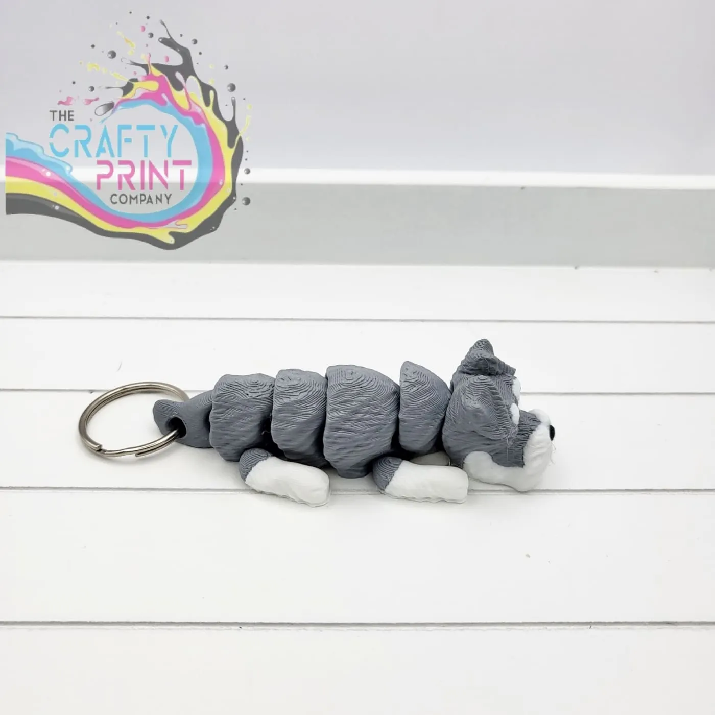 3D Printed Schnauzer Articulated Flexi Keyring/Fidget