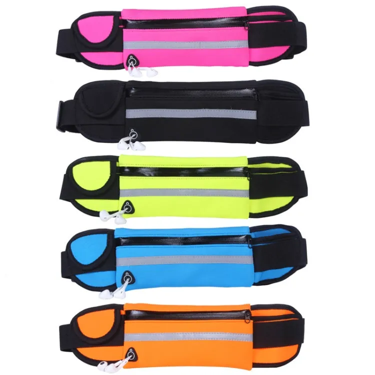 3PCS Outdoor Sports Large Capacity Portable Sweatproof Waist Bag(Rose Red)