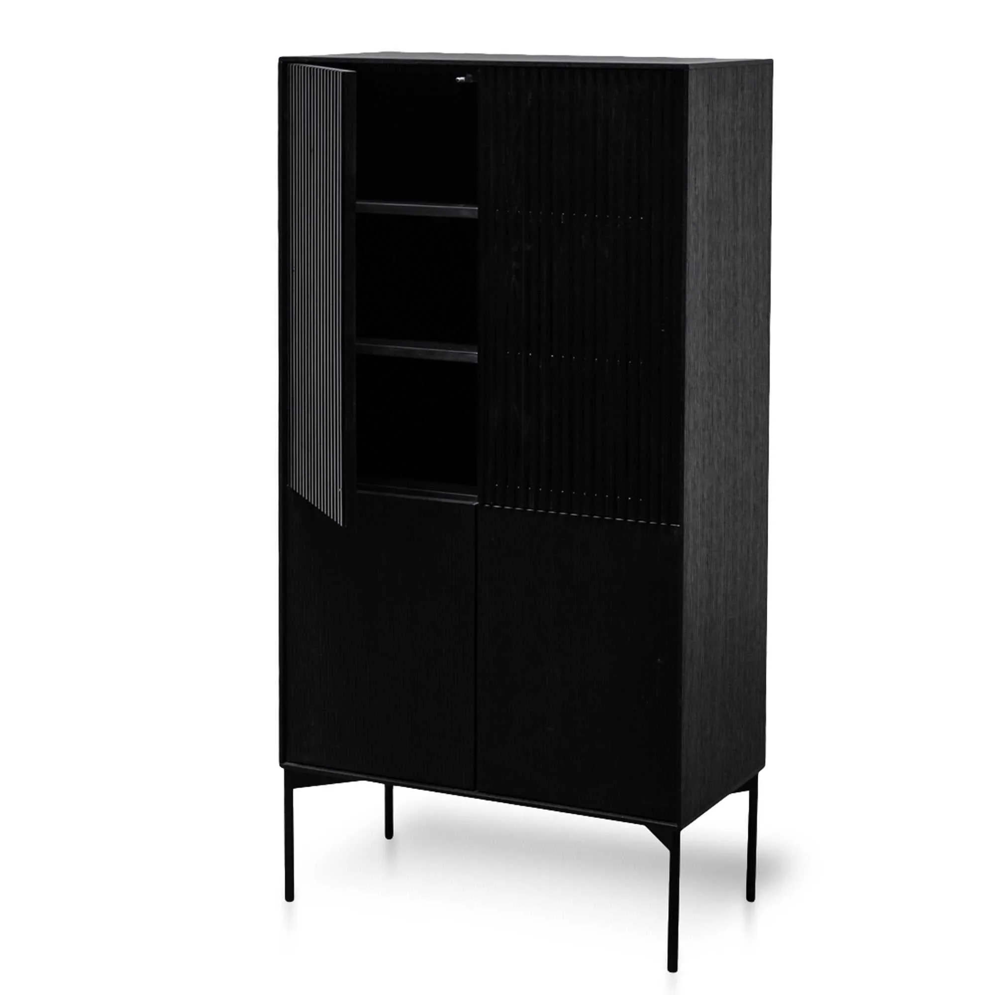 4 door Cabinet - Black