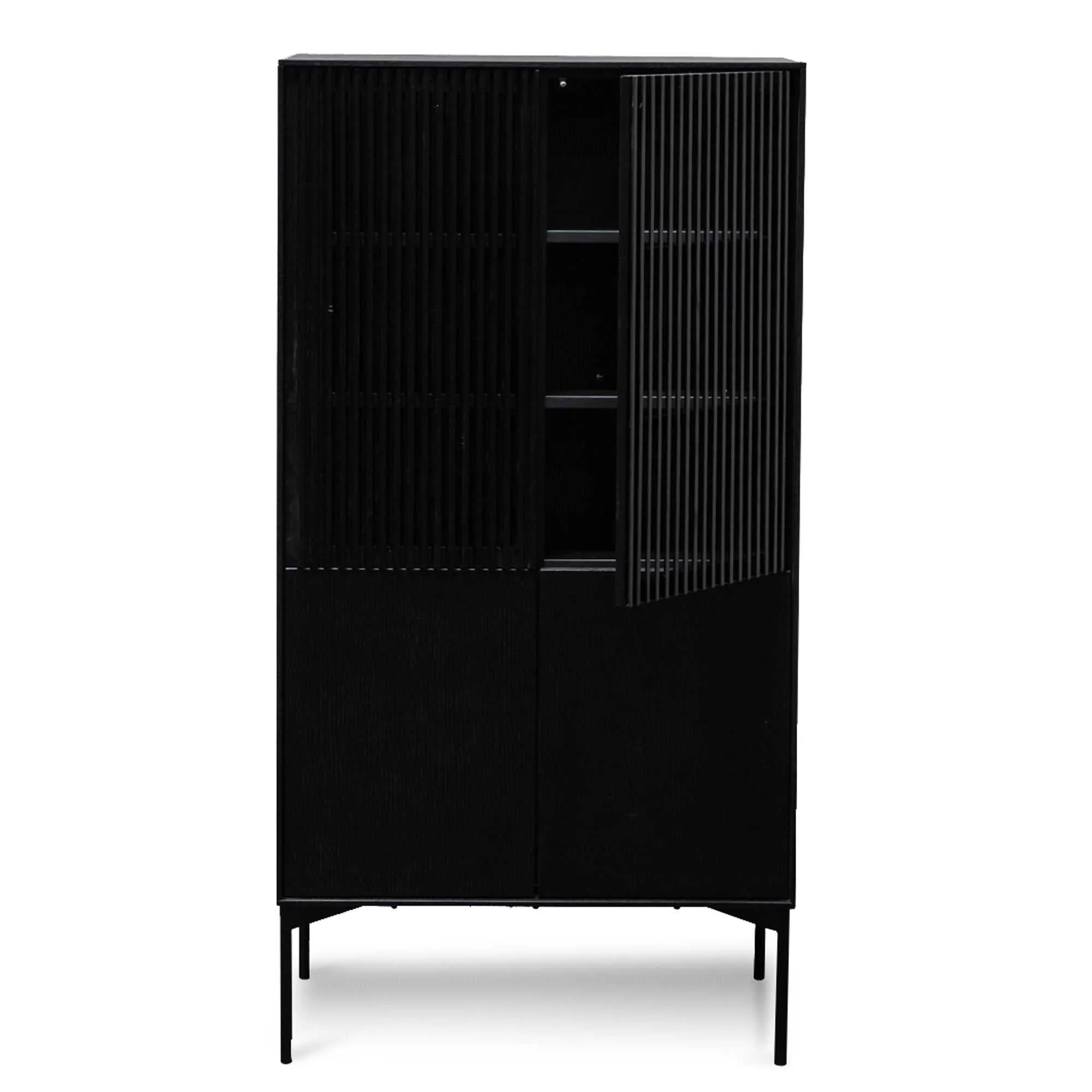 4 door Cabinet - Black