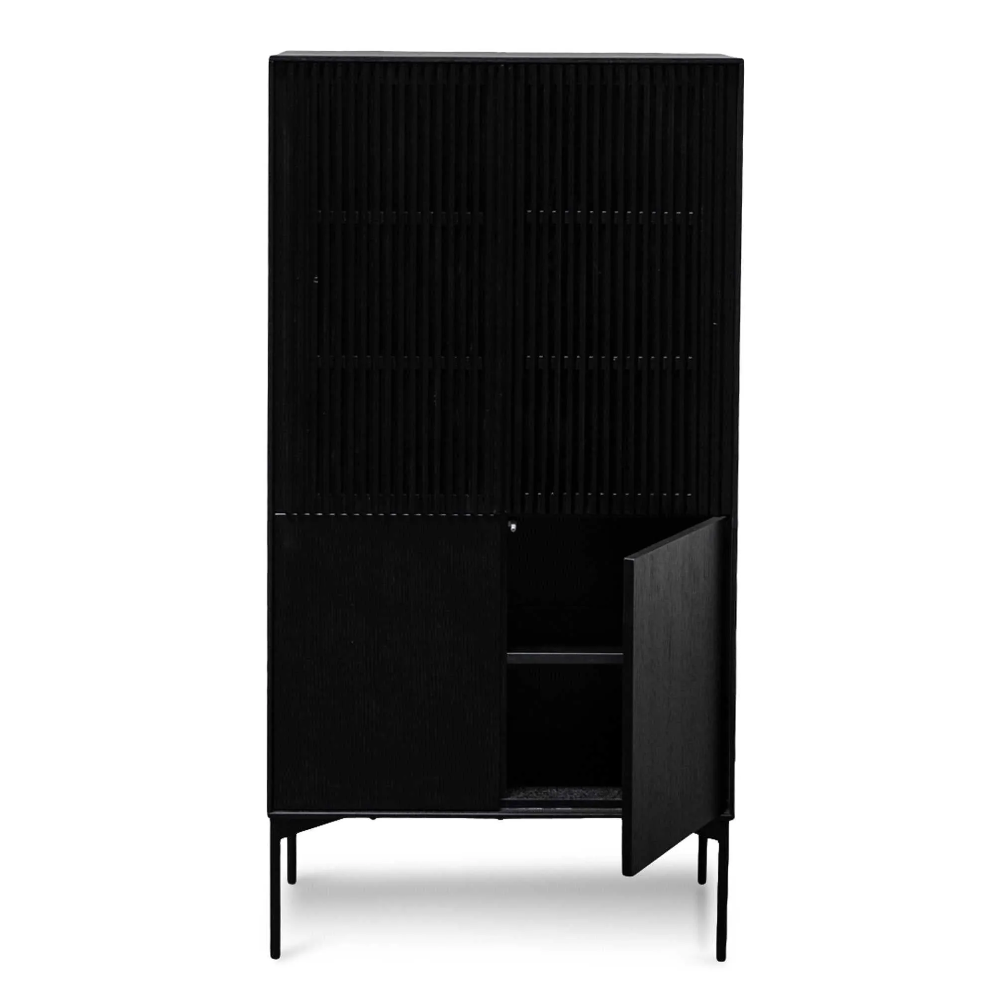 4 door Cabinet - Black