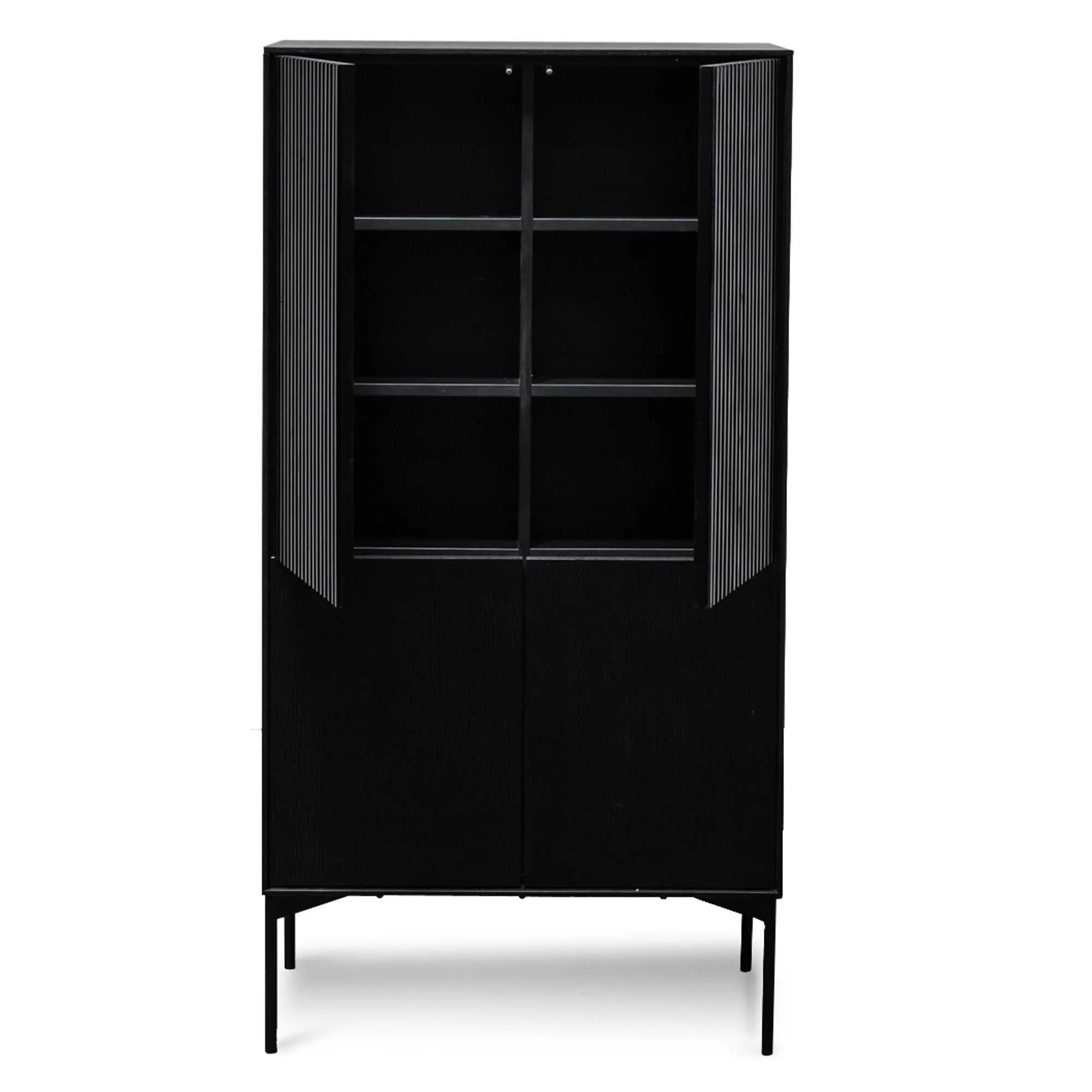 4 door Cabinet - Black