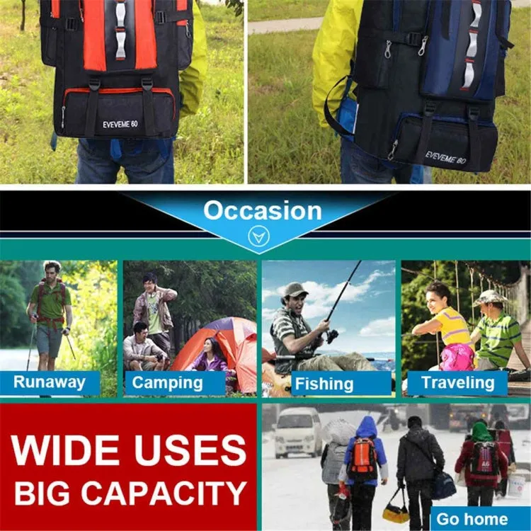 90L 10L  Multifunctional Outdoor Large Capacity Waterproof Nylon Hiking Bag(Red)