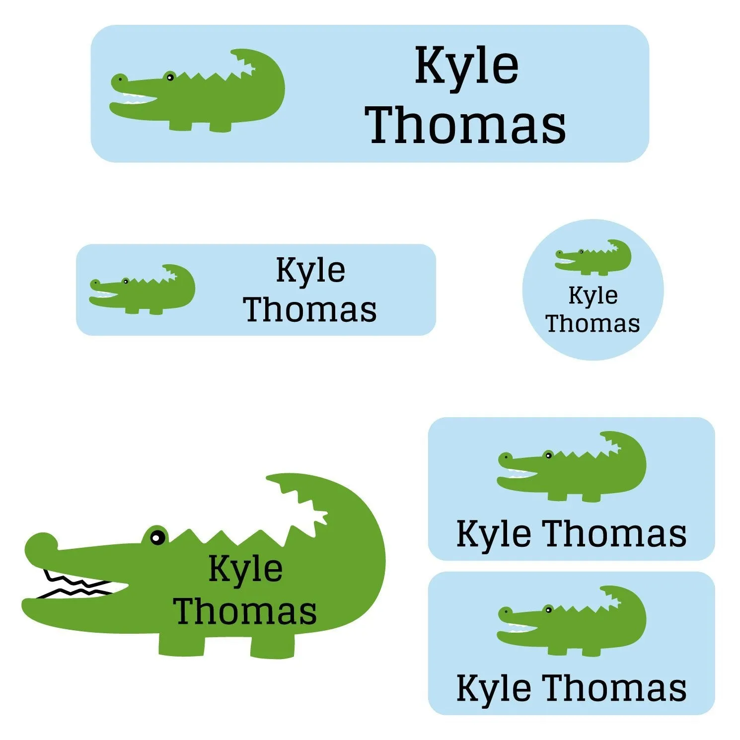 Alligator Kindergarten Labels Pack