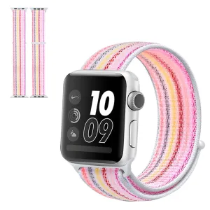 Apple Watch Series 5 40mm waterproof nylon watch band - Pinstripe Pink