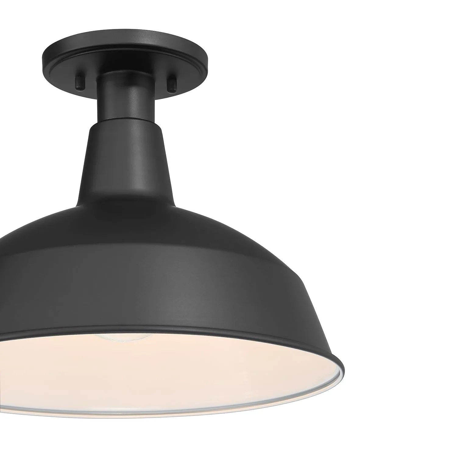 Asher Outdoor Flush Mount, Black