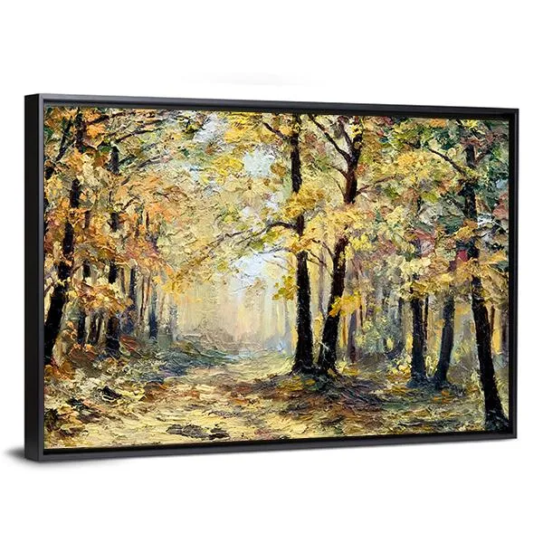 Autumn Forest Abstract Canvas Wall Art