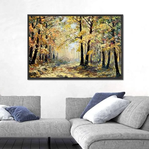 Autumn Forest Abstract Canvas Wall Art