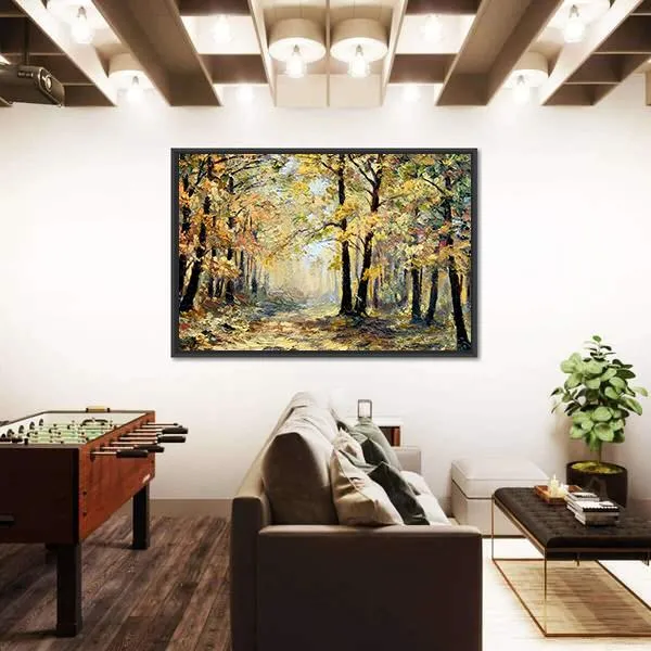 Autumn Forest Abstract Canvas Wall Art