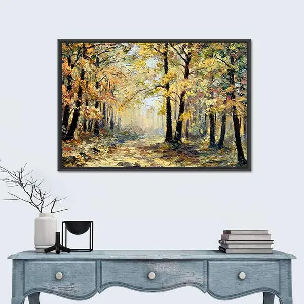 Autumn Forest Abstract Canvas Wall Art