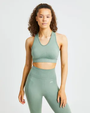 Balance V2 Seamless Sports Bra - Olive Green