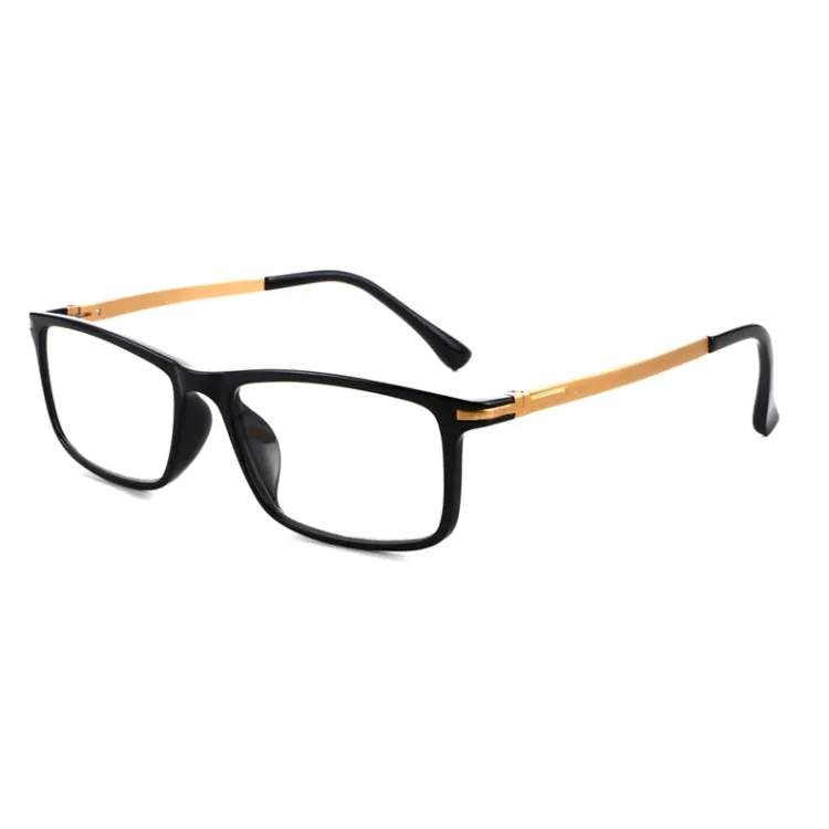 Black Frame Spring Hinge Anti Fatigue & Blue-ray Presbyopic Glasses,  2.00D