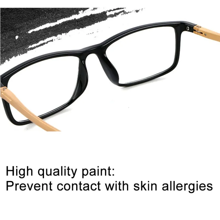 Black Frame Spring Hinge Anti Fatigue & Blue-ray Presbyopic Glasses,  2.00D