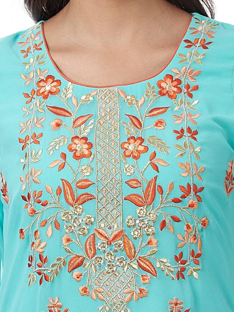 Blue Georgette Kurti