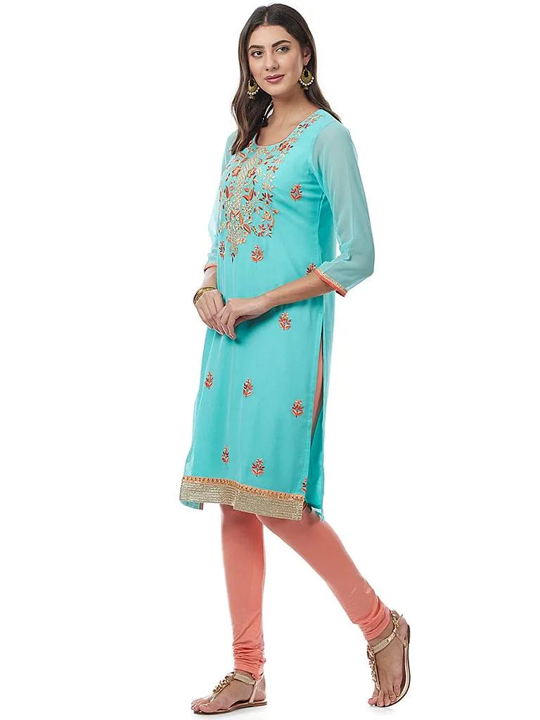 Blue Georgette Kurti