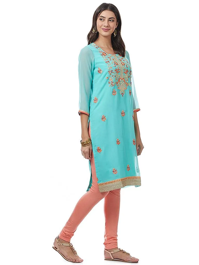 Blue Georgette Kurti