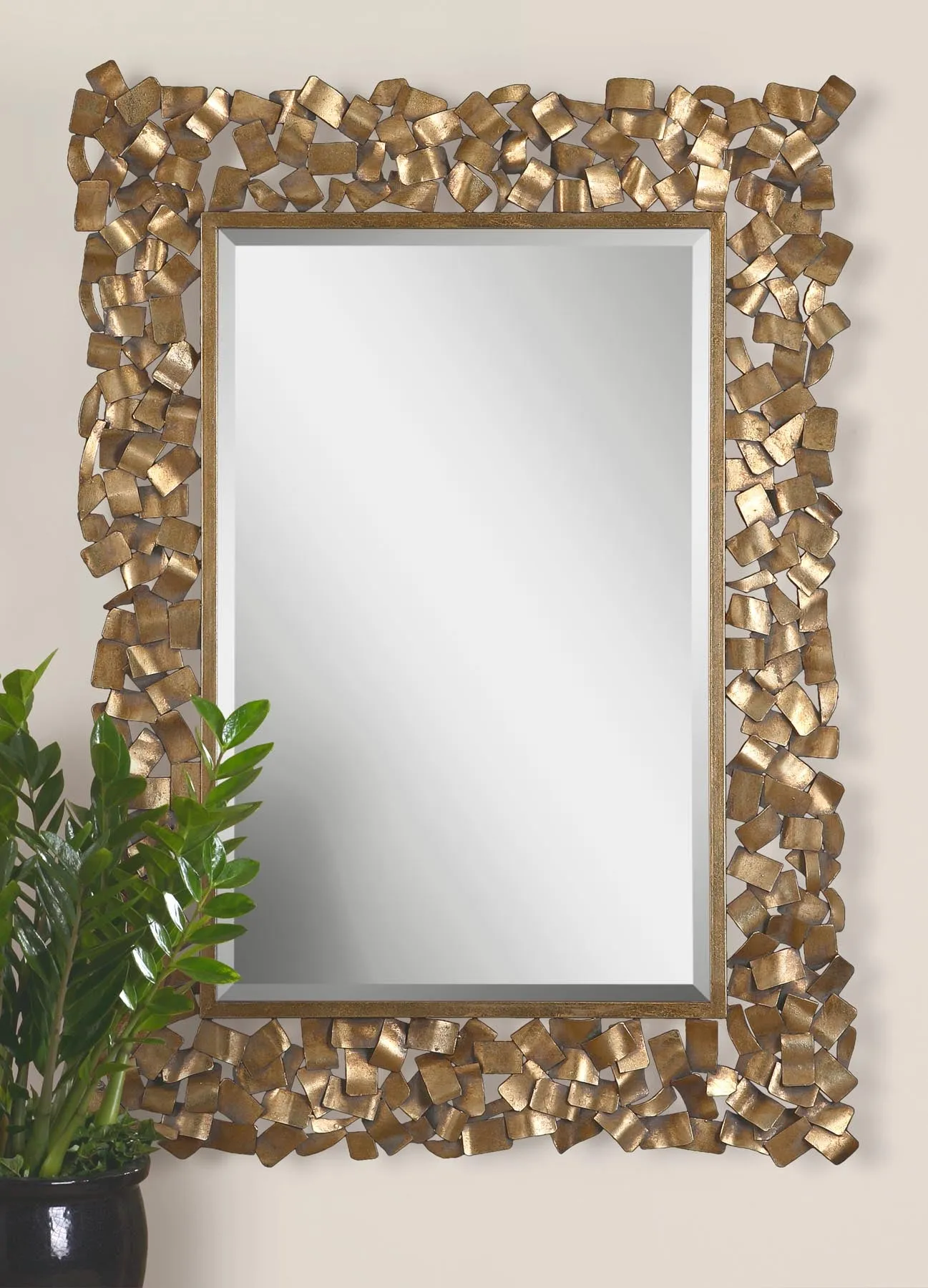 Capulin Antique Gold Mirror