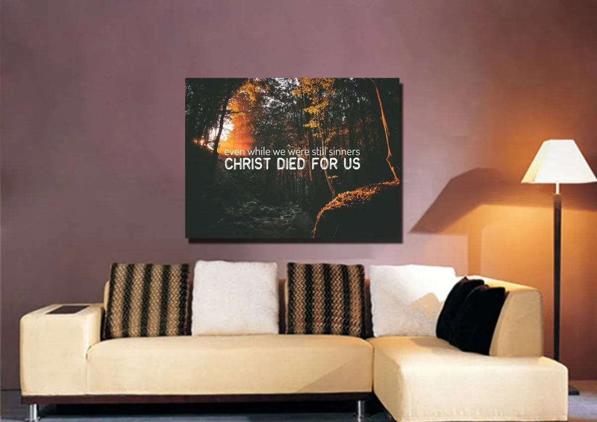 Christ Died For Us Wall Art Canvas Print S - Christian Canvas Wall Art