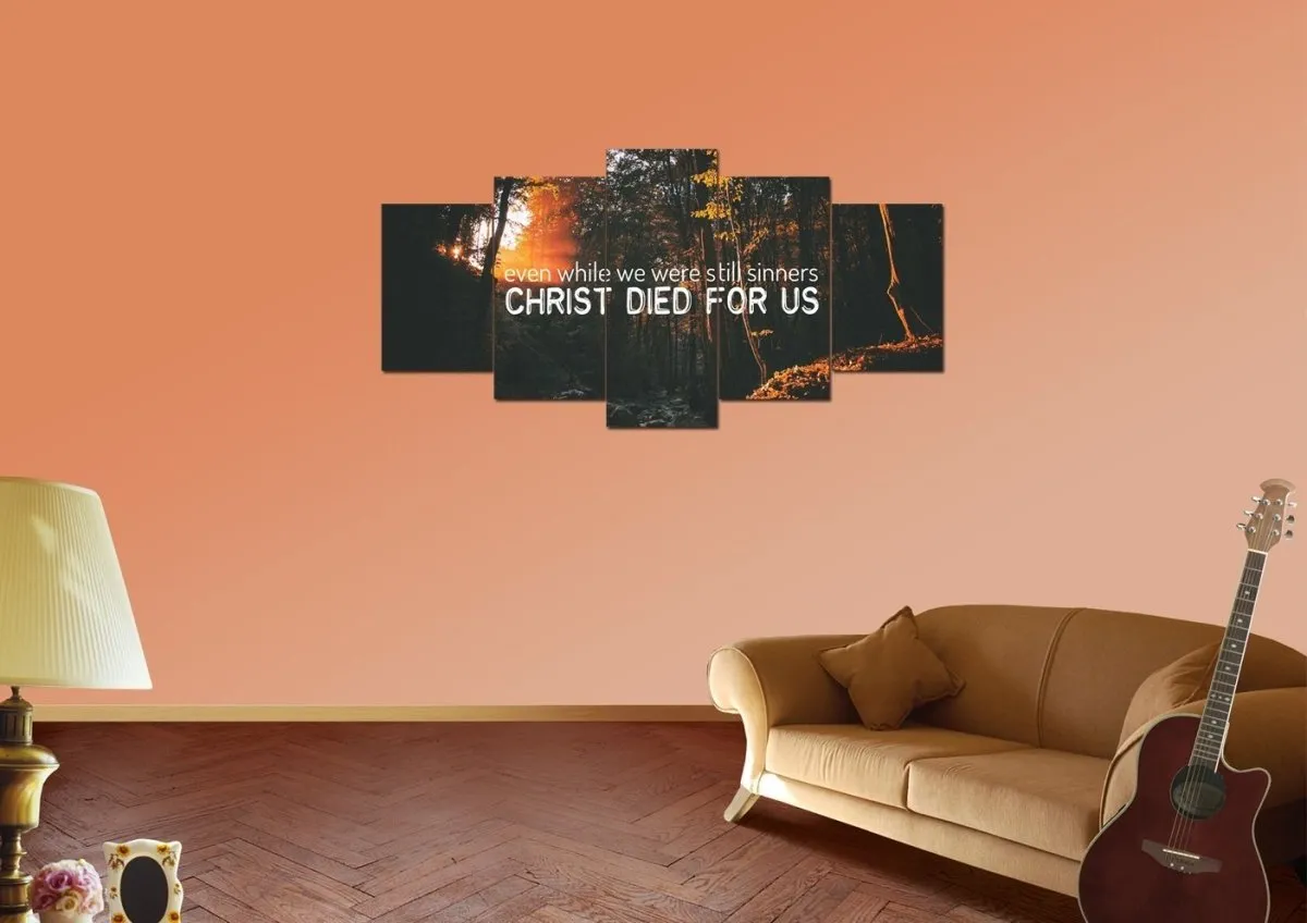 Christ Died For Us Wall Art Canvas Print S - Christian Canvas Wall Art