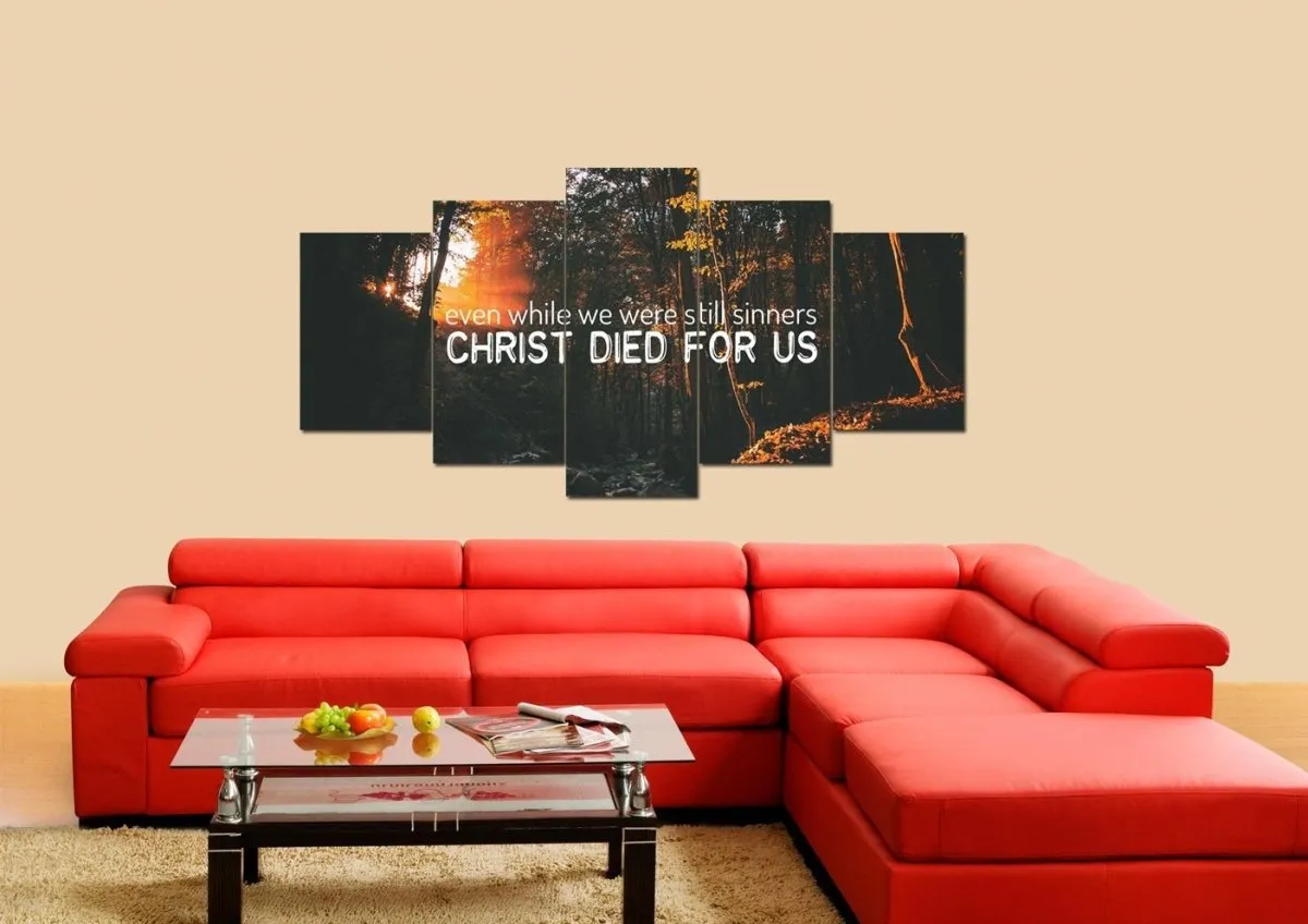 Christ Died For Us Wall Art Canvas Print S - Christian Canvas Wall Art