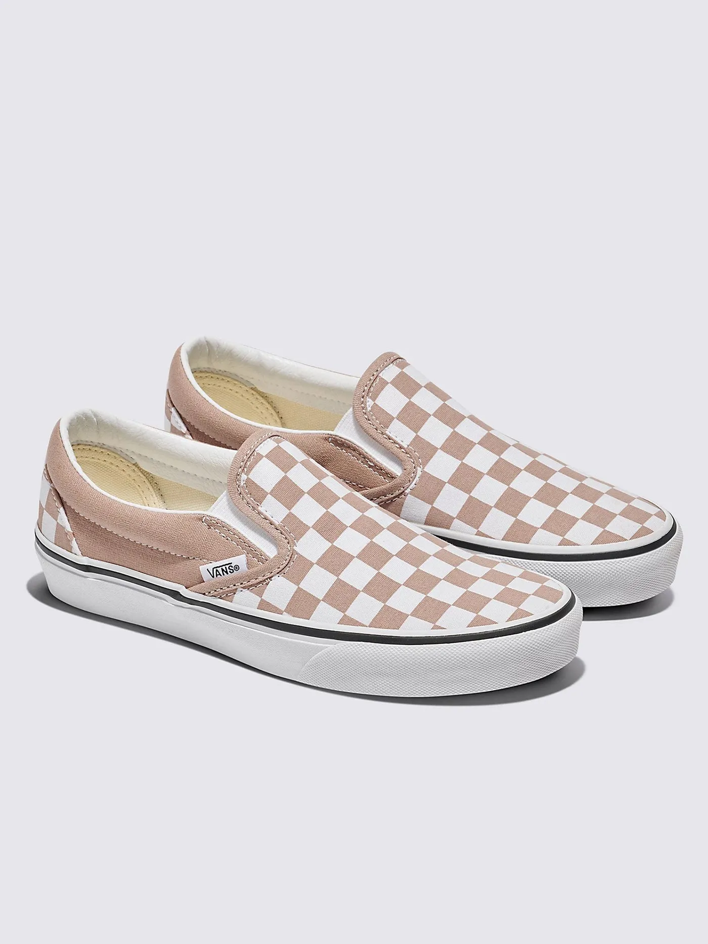 Classic Slip-On Color Theory Checkerboard Warm Taupe Shoes