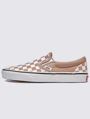 Classic Slip-On Color Theory Checkerboard Warm Taupe Shoes