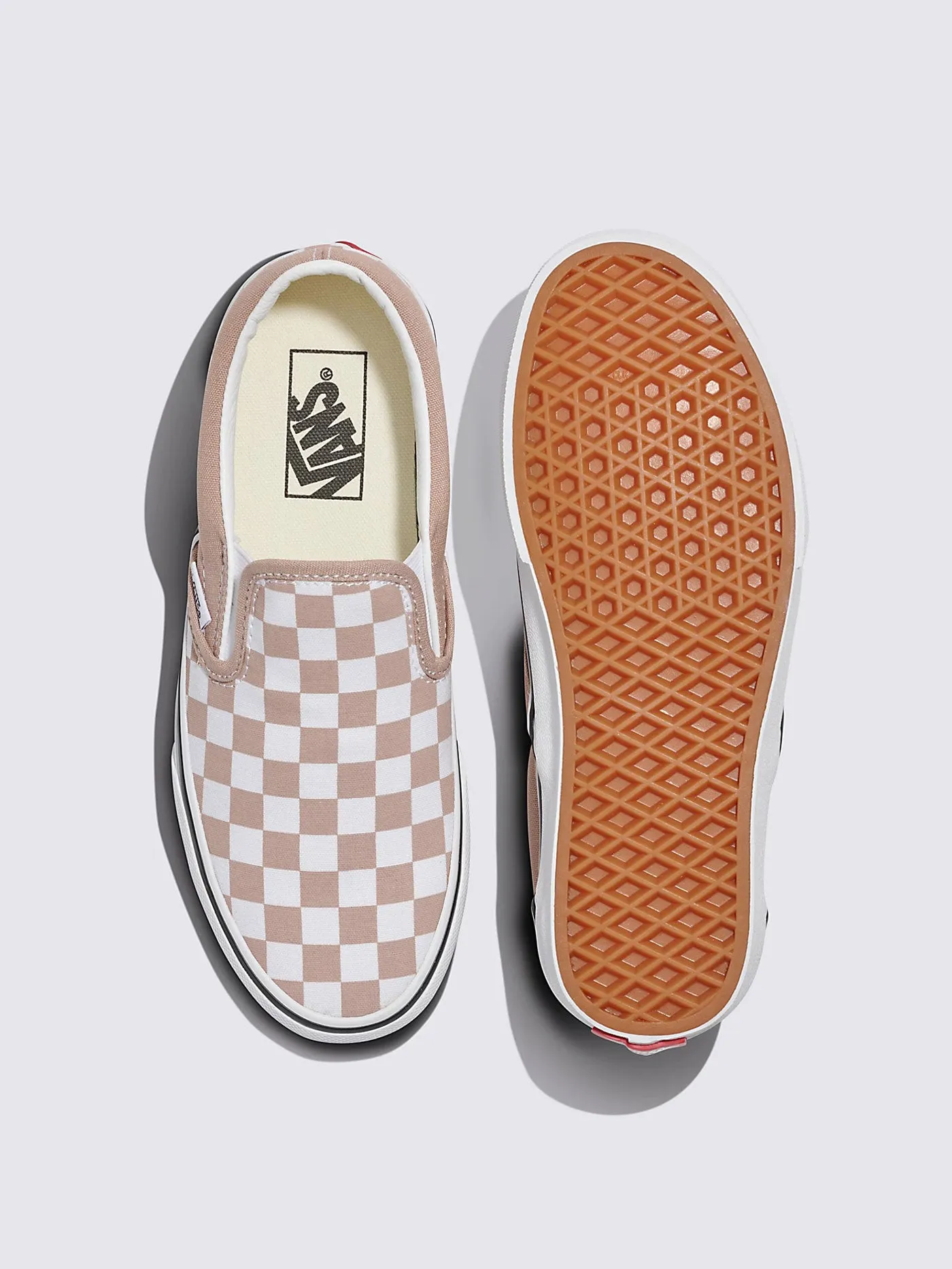 Classic Slip-On Color Theory Checkerboard Warm Taupe Shoes