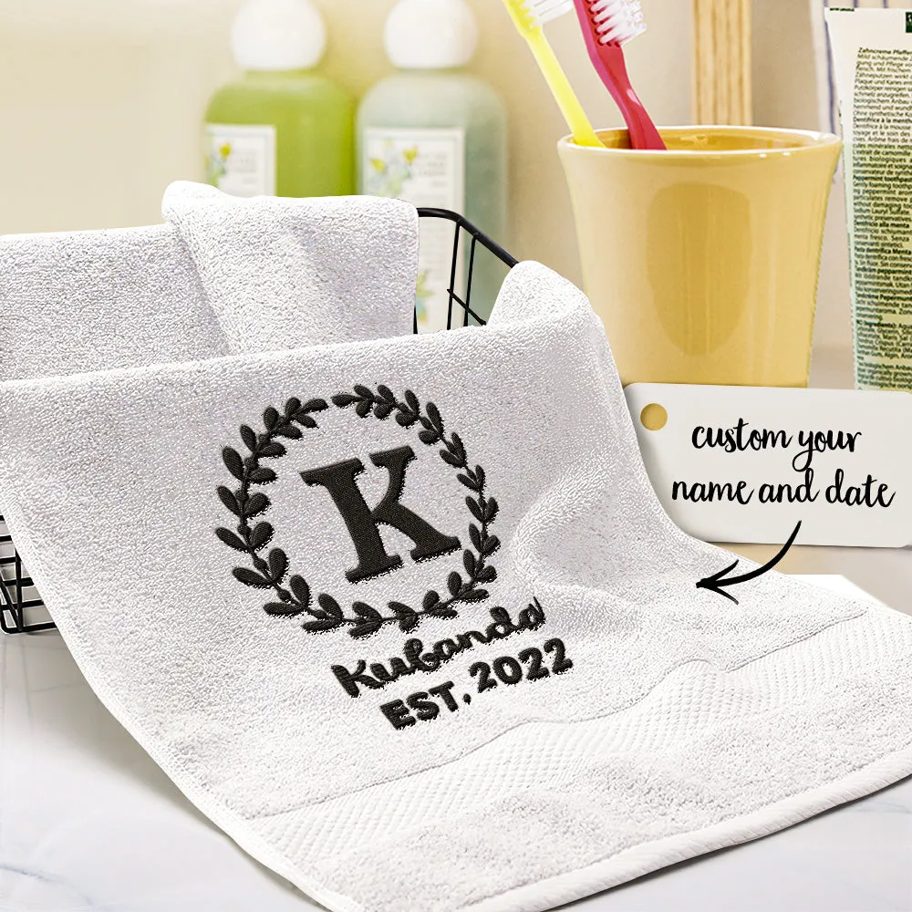 Custom Embroidered Towel Personalised Towel Gift for Lover