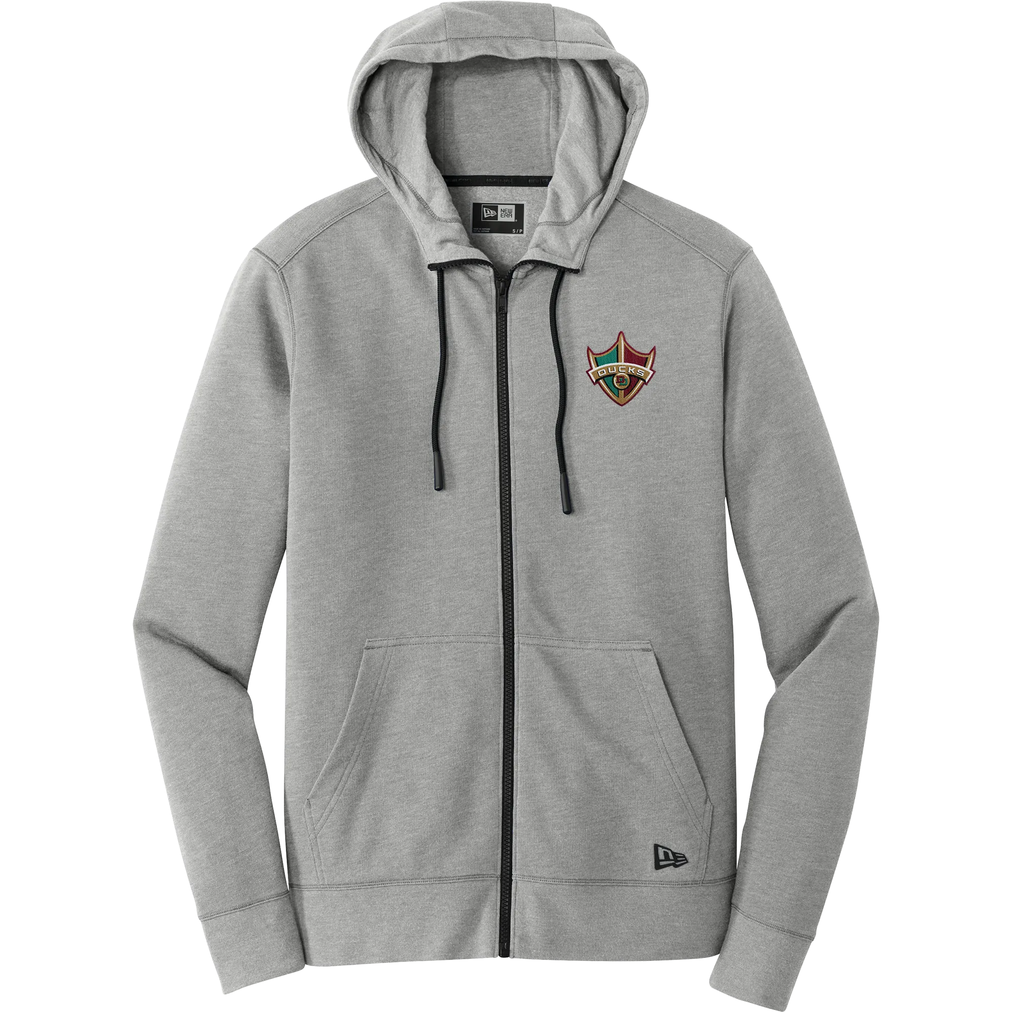 Delaware Ducks New Era Tri-Blend Fleece Full-Zip Hoodie