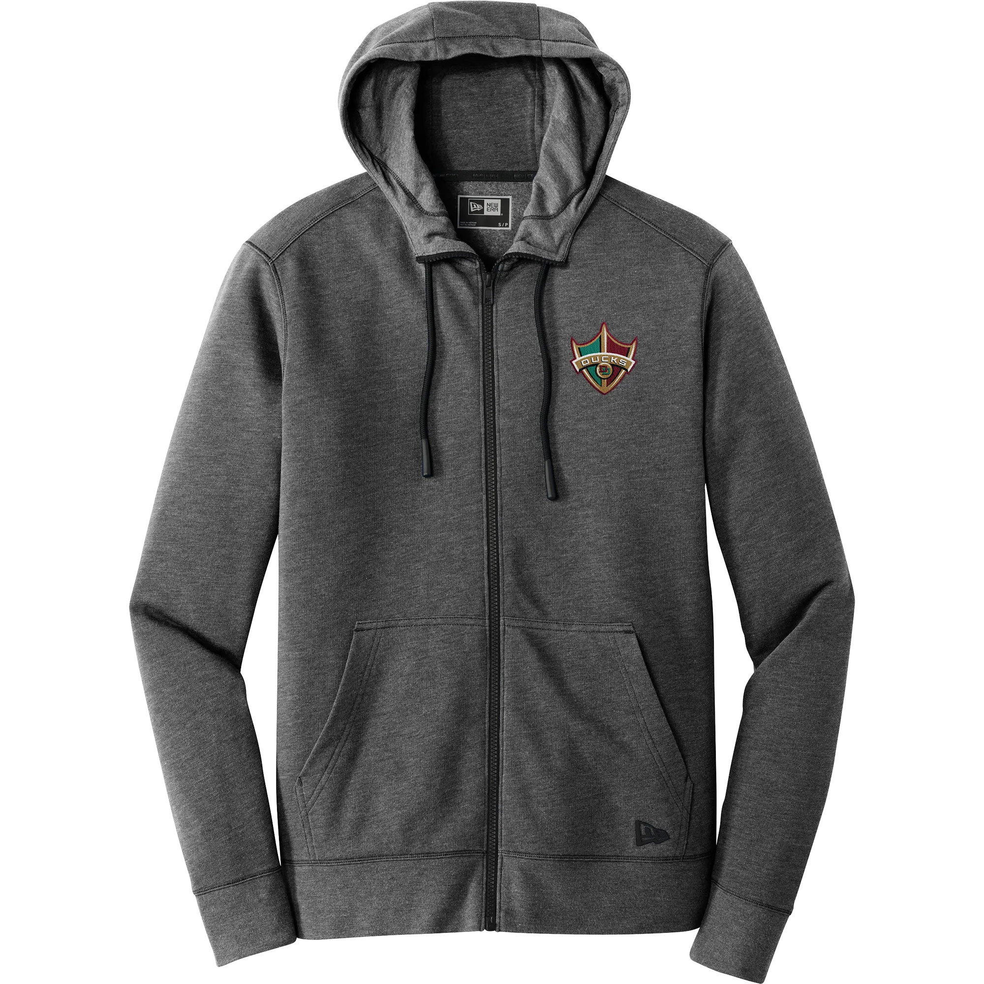 Delaware Ducks New Era Tri-Blend Fleece Full-Zip Hoodie