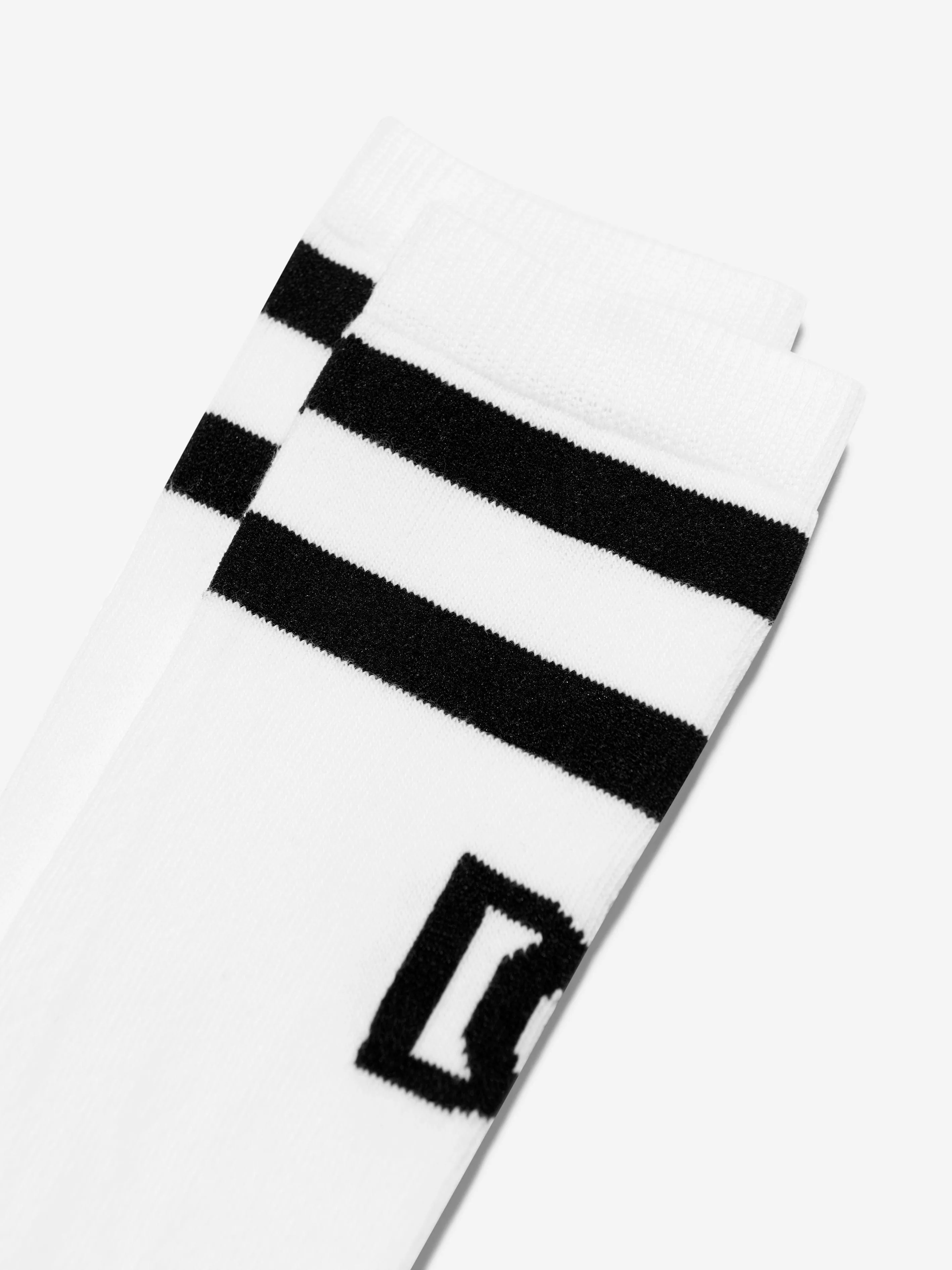 Dolce & Gabbana Boys Logo Sports Socks in White