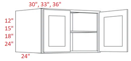 EB22-3324X24 Elegant Dove Assembled 33x24x24 Wall Cabinet