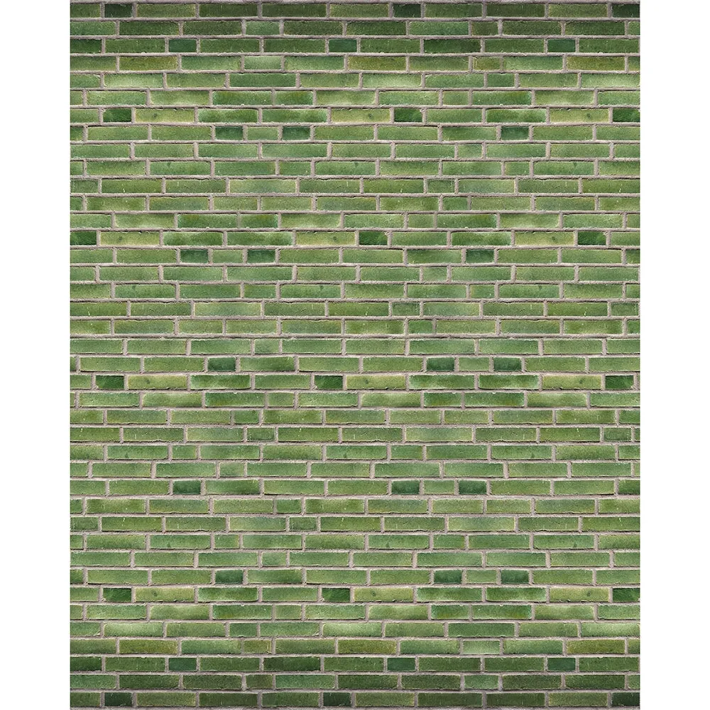 Emerald Brick Printed Backdrop