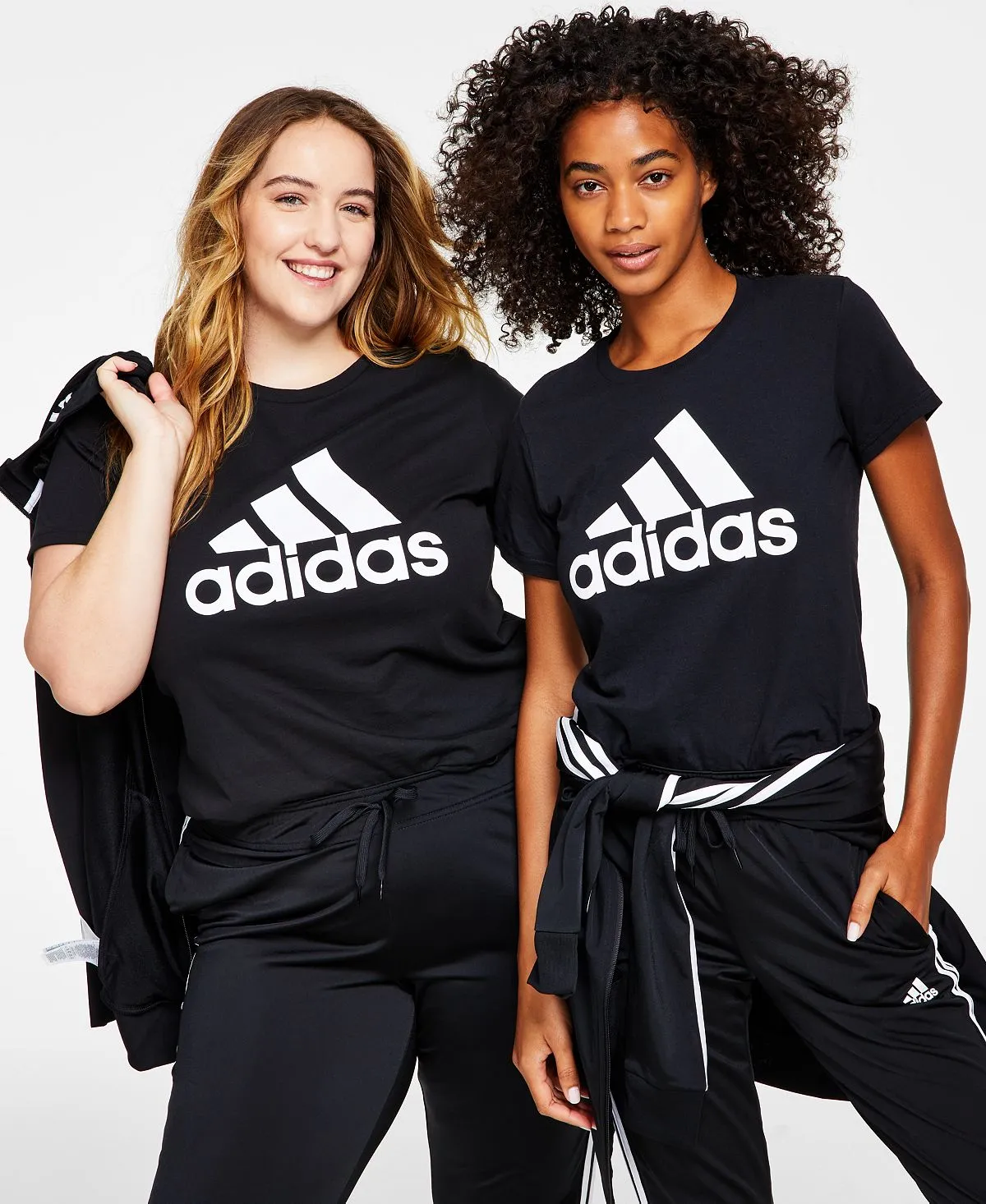 essentials xs-4x adidas Women's Cotton Logo T-Shirt Black/White