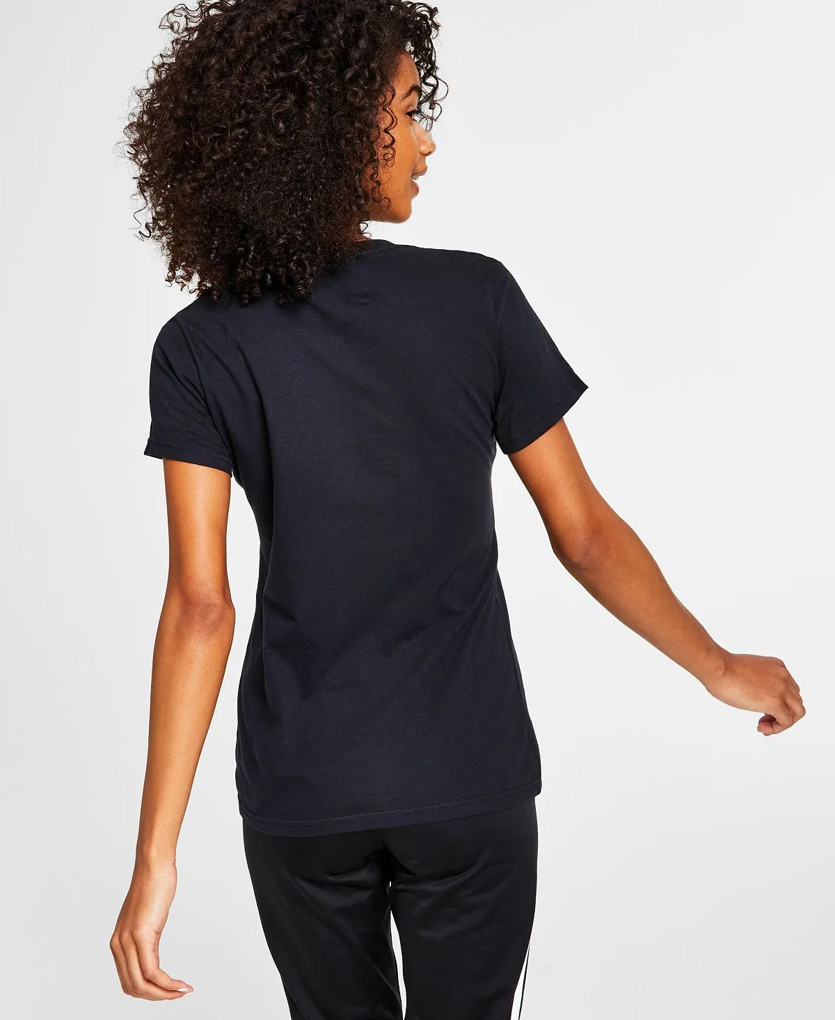 essentials xs-4x adidas Women's Cotton Logo T-Shirt Black/White