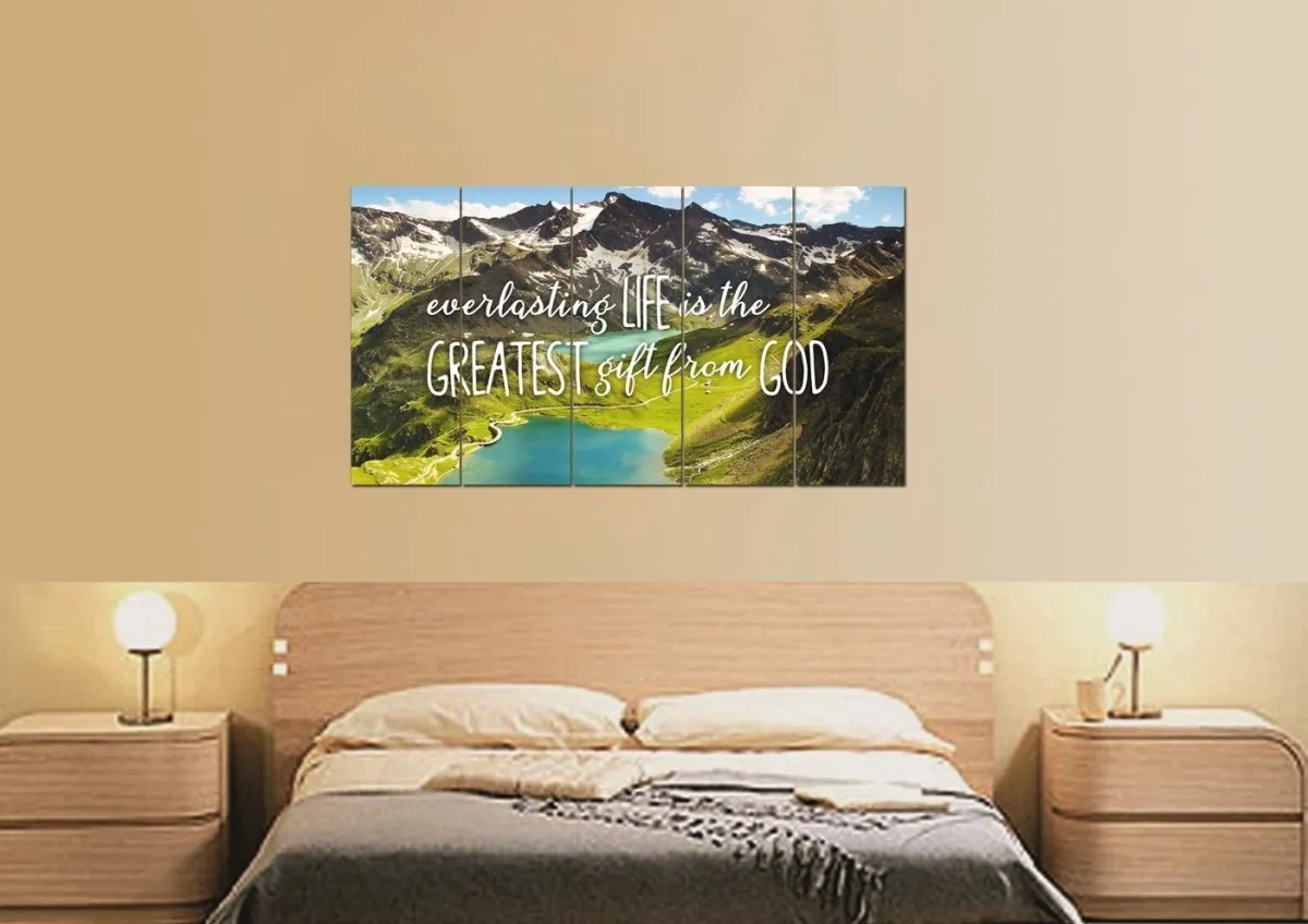 Everlasting Life Is The Greatest Gift From God Wall Art Canvas Print - Christian Canvas Wall Art