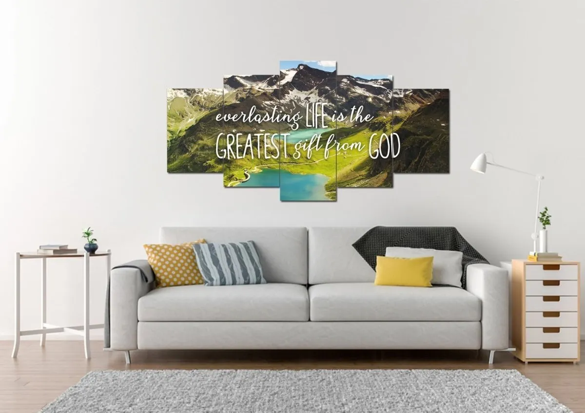 Everlasting Life Is The Greatest Gift From God Wall Art Canvas Print - Christian Canvas Wall Art