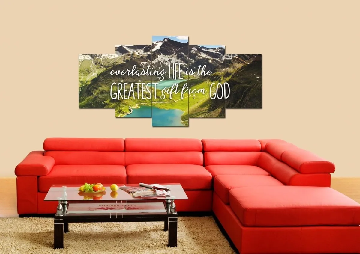 Everlasting Life Is The Greatest Gift From God Wall Art Canvas Print - Christian Canvas Wall Art