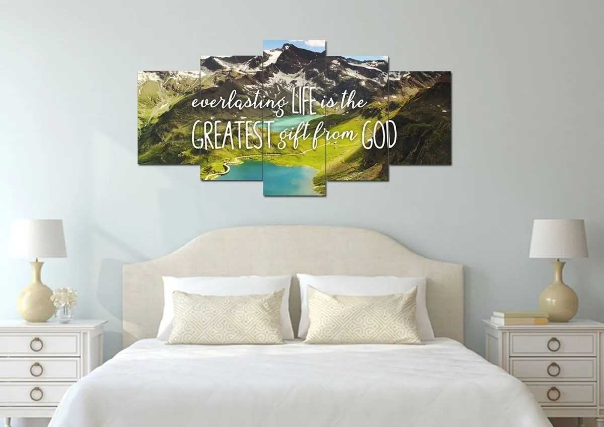 Everlasting Life Is The Greatest Gift From God Wall Art Canvas Print - Christian Canvas Wall Art