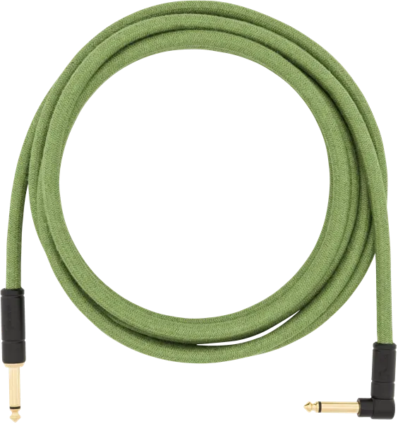 Fender 10' Angled Festival Instrument Cable Pure Hemp Green