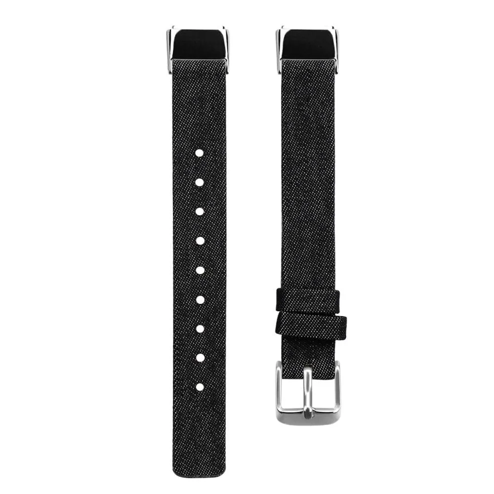 Fitbit Luxe canvas watch strap - Denim Black / Size: S