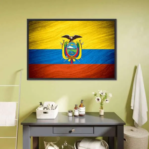 Flag Of Ecuador Canvas Wall Art