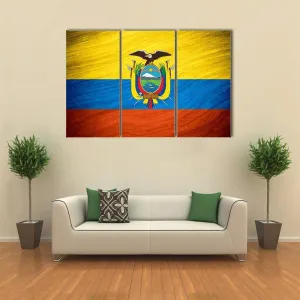 Flag Of Ecuador Canvas Wall Art