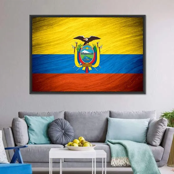 Flag Of Ecuador Canvas Wall Art