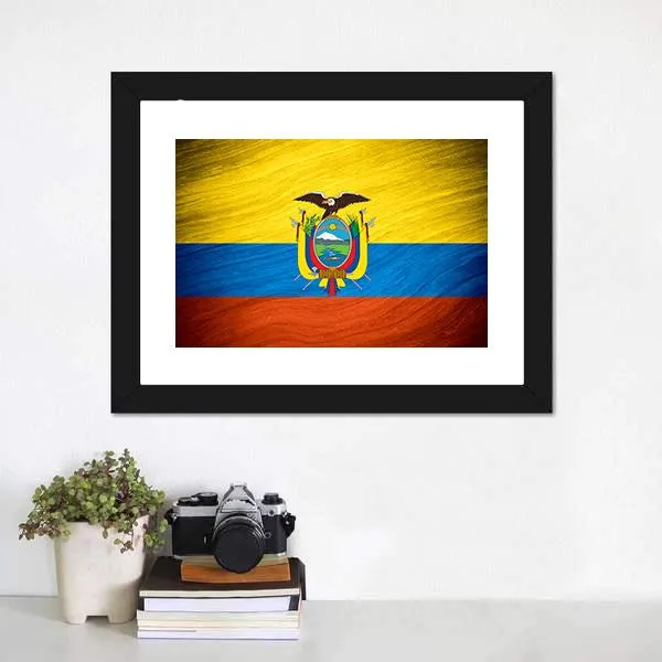 Flag Of Ecuador Canvas Wall Art