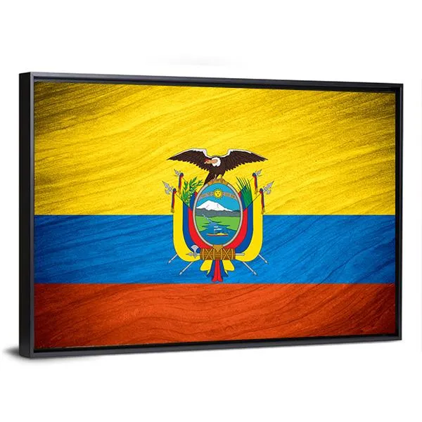 Flag Of Ecuador Canvas Wall Art