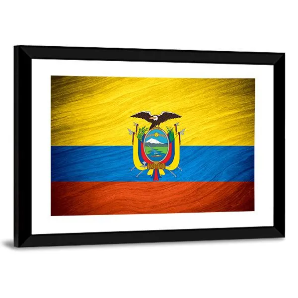 Flag Of Ecuador Canvas Wall Art