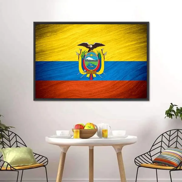 Flag Of Ecuador Canvas Wall Art