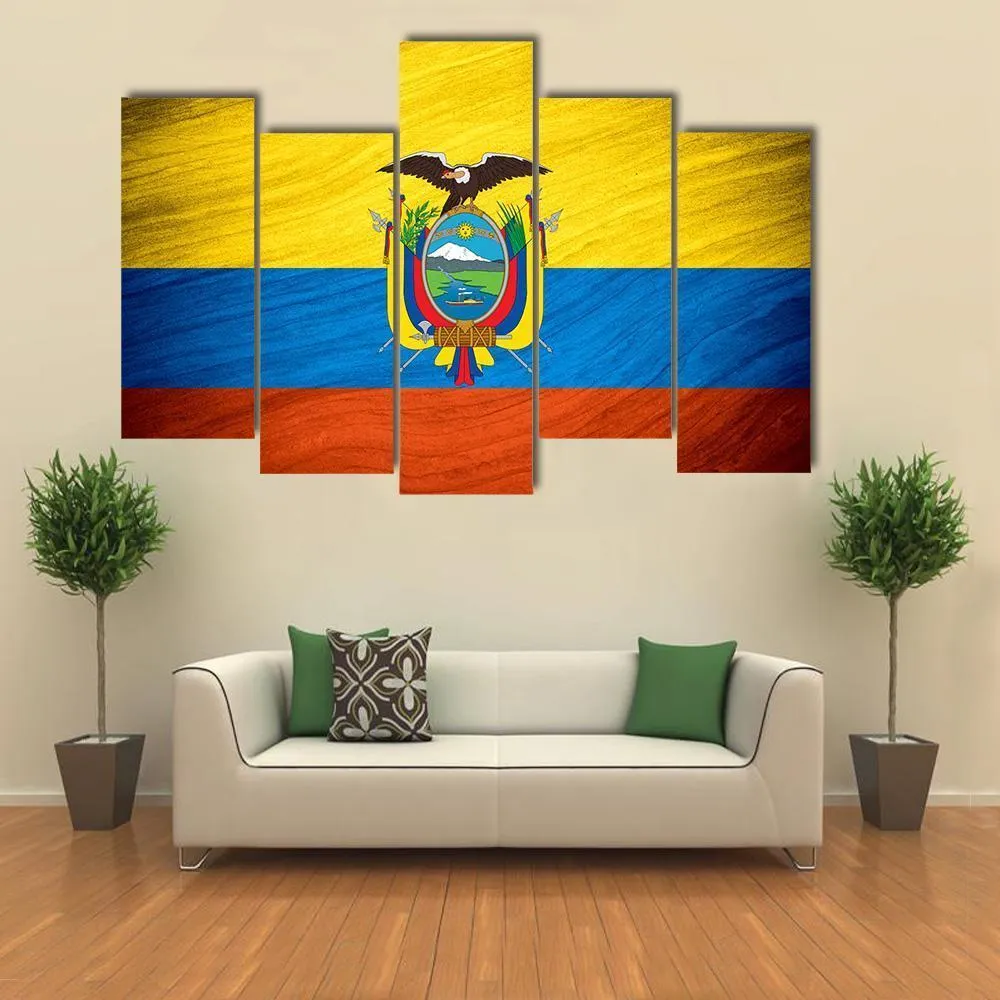 Flag Of Ecuador Canvas Wall Art